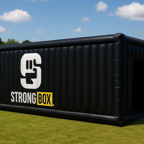 Inflatable container gym