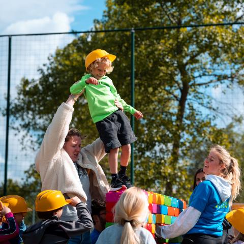 bouwen op sportdag